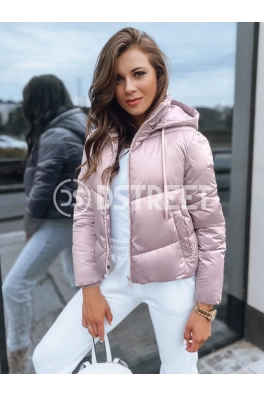 Krótka zimowa kurtka damska LOLAROSE różowa Dstreet TY3683