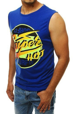 Men's tank top with a blue RX4257 print