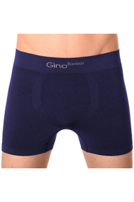 Pánské boxerky Gino bezešvé bambusové modré (54004)