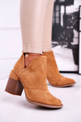Women’s Boots On High Hee Camel Trimmed Meliori