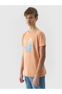 Chlapecké tričko regular s potiskem 4F - korálové