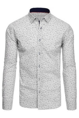 White men's shirt with patterns DX1890