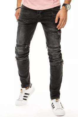 Spodnie męskie jeansowe ciemnoszare UX2936