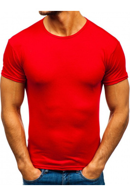 Pánské tričko bez potisku 0001 - červená,