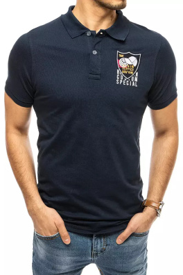 Koszulka polo z haftem granatowa Dstreet PX0391