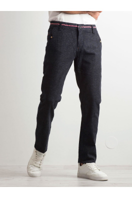 Granatowe bawełniane spodnie męskie