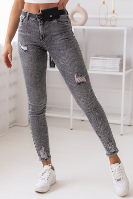 Spodnie damskie jeansowe LINDY szare Dstreet UY1125