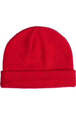 Short Cuff Knit Beanie red