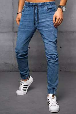Spodnie męskie jeansowe joggery niebieskie Dstreet UX3567