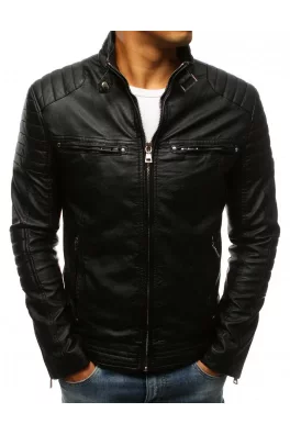 Black men's leather jacket TX3265