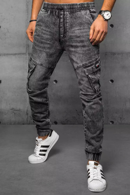 Spodnie męskie jeansowe joggery czarne Dstreet UX3563