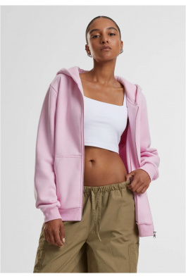 Ladies Fluffy Zip Hoody softpink