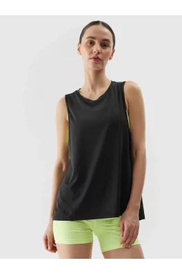 Dámský sportovní top z recyklovaných materiálů 4F - černý