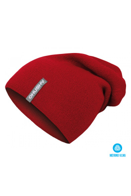 Pánská merino čepice HUSKY Merhat 2 červená