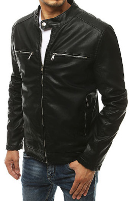 Black men's leather jacket TX3464