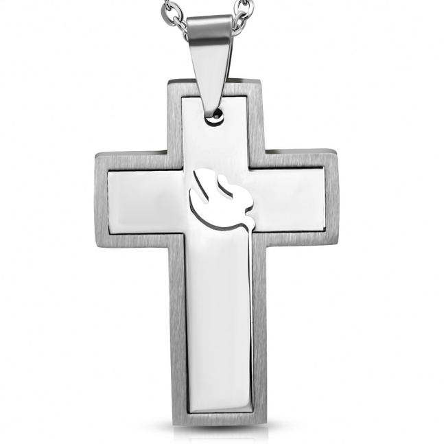Ocelový křížek s výběrem řetízku IV