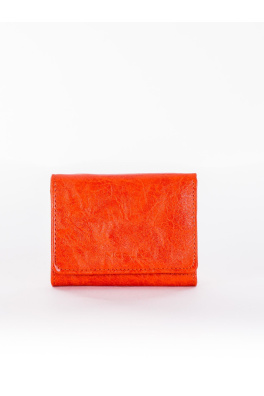 Damski portfel pomarańczowy ze skóry ekologicznej 