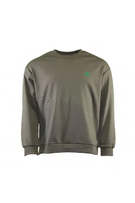 Peak peak round neck fleece sweater water green
