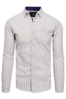 PREMIUM white men's shirt with long sleeves DX1822