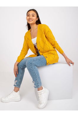 Żółty sweter damski z butami Elisabete RUE PARIS