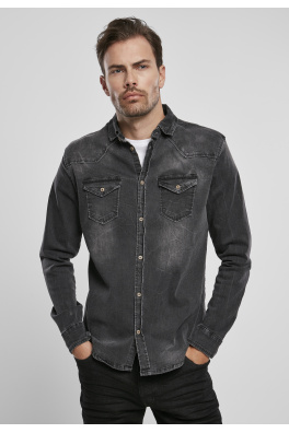 Riley Denim Shirt black
