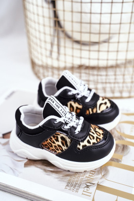 Sport Shoes Children's With Panther Pattern Black Penny