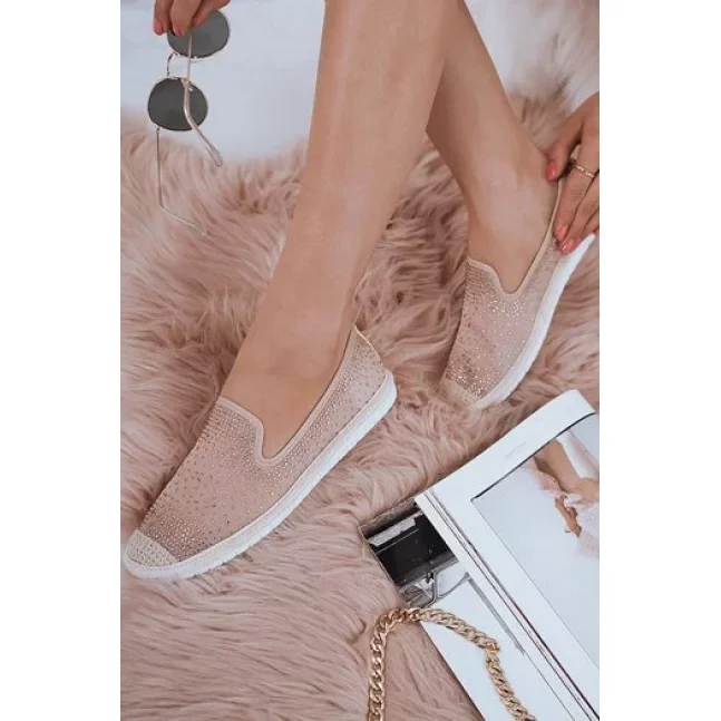 Espadryle damskie SHINE beżowe Dstreet ZY0062