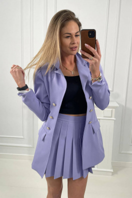 Elegant set of jackets with a skirt purple