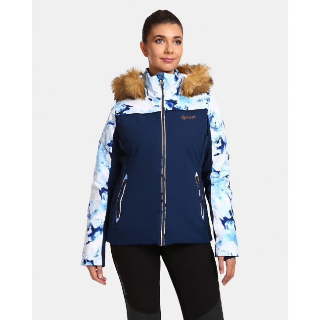 Dámská lyžařská bunda s integrovaným vyhříváním Kilpi LENA-W Tmavě modrá