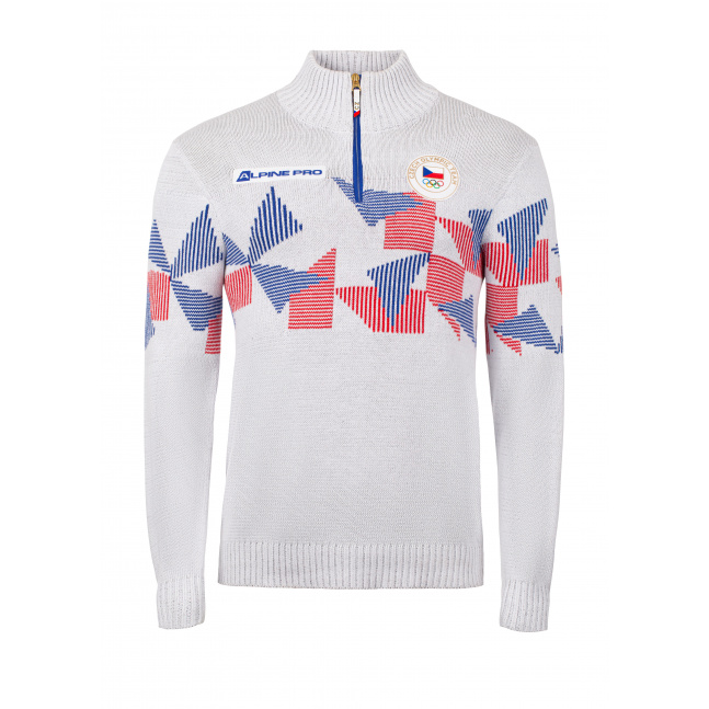 Pánský svetr z olympijské kolekce ALPINE PRO JIG white varianta m