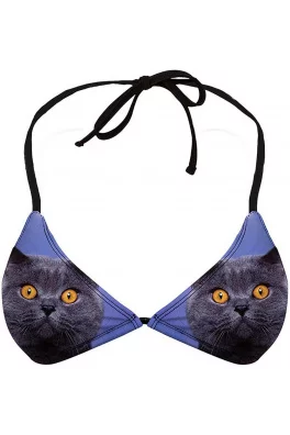 String Bikini Top British Cat