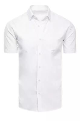 Koszula męska z krótkim rękawem biała Dstreet KX0970