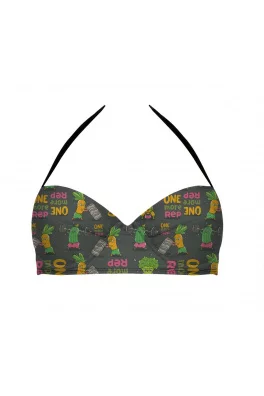 Push Up Halter Bikini Top Funny Vegetables