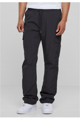 Straight Leg Nylon Cargo Pants black