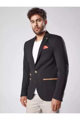 Marynarka męska czarna Dstreet MX0527