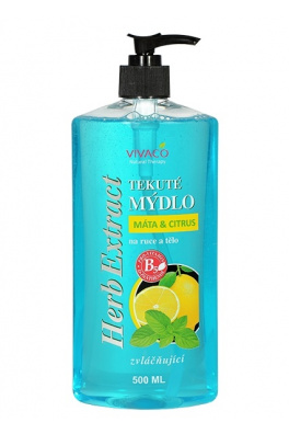 VIVACO Tekuté mýdlo Máta a citrus HERB EXTRACT 500 ml