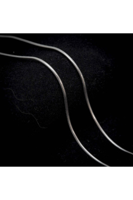 Rhodiovaný stříbrný řetízek had - 45 cm