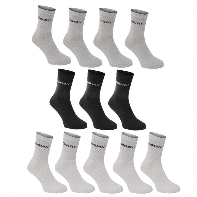 Donnay Crew Socks 12 Pack Mens Plus