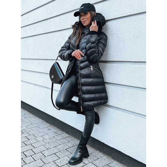 Kurtka zimowa damska pikowana MILLOW czarna Dstreet TY3983