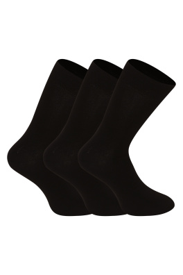 3PACK ponožky Nedeto vysoké bambusové černé Velikost: L