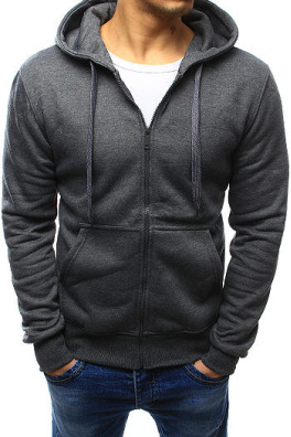 Men's zipped sweatshirt anthracite BX2196