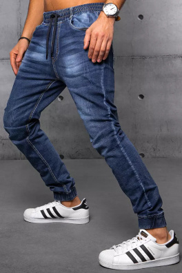 Spodnie męskie jeansowe joggery niebieskie Dstreet UX3572