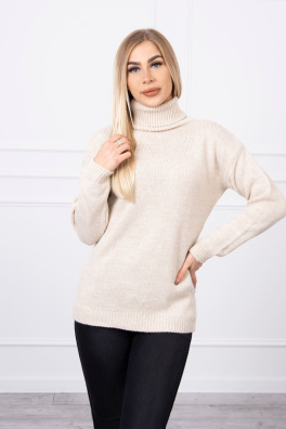 Sweater with a turtleneck beige