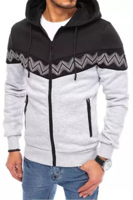 Bluza męska rozpinana z kapturem szara Dstreet BX5143
