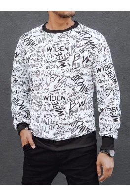 Bluza męska bez kaptura biała Dstreet BX5741
