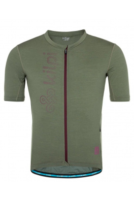 Pánský merino cyklistický dres Kilpi PETRANA-M khaki