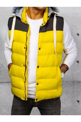 Kamizelka męska z kapturem żółta Dstreet TX4321