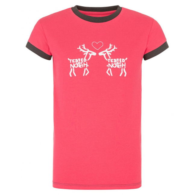 Dívčí bavlněné tričko Kilpi AVIO-JG růžové