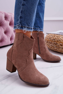 Women’s Boots On Heel Khaki Nutriso
