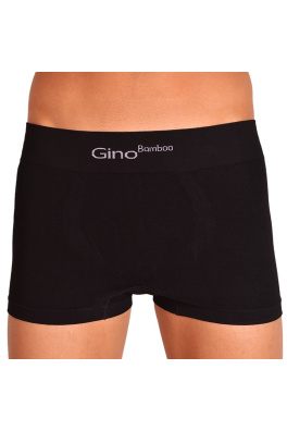 Pánské boxerky Gino bambusové bezešvé černé (53004)